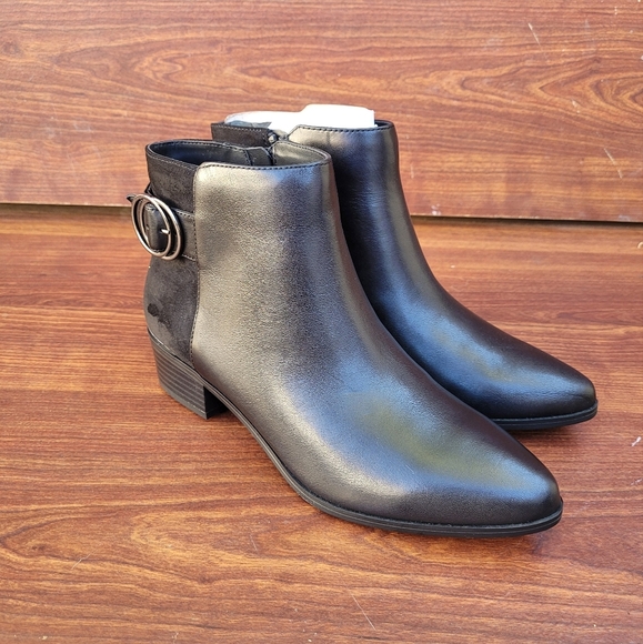 New Alfani Oakleyy Black Ankle Boots Women's Size 6 - Picture 4 of 16